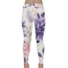 Flowers Pattern Floral Classic Yoga Leggings by Grandong