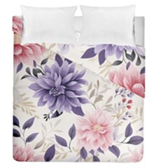 Flowers Pattern Floral Duvet Cover Double Side (queen Size) by Grandong