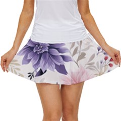 Flowers Pattern Floral Women s Skort by Grandong