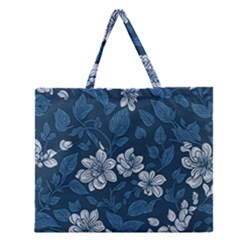 Pattern Flowers Design Nature Zipper Large Tote Bag by Grandong