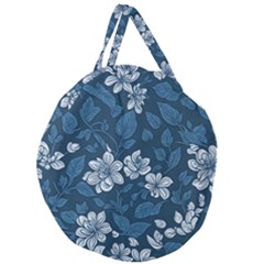 Pattern Flowers Design Nature Giant Round Zipper Tote by Grandong