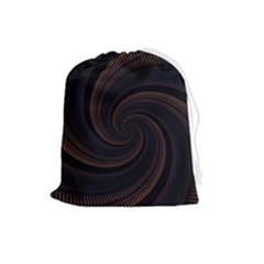 Wave Curves Abstract Art Backdrop Drawstring Pouch (large) by Grandong