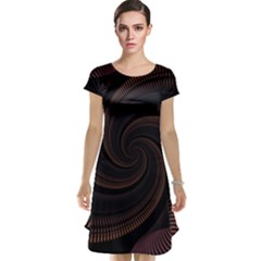 Wave Curves Abstract Art Backdrop Cap Sleeve Nightdress by Grandong