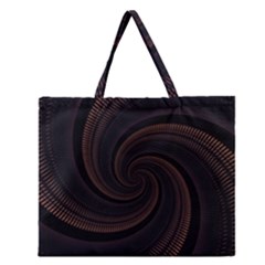 Wave Curves Abstract Art Backdrop Zipper Large Tote Bag by Grandong