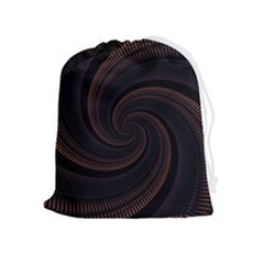 Wave Curves Abstract Art Backdrop Drawstring Pouch (xl) by Grandong