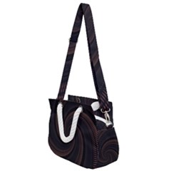 Wave Curves Abstract Art Backdrop Rope Handles Shoulder Strap Bag by Grandong