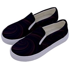 Wave Curves Abstract Art Backdrop Kids  Canvas Slip Ons by Grandong