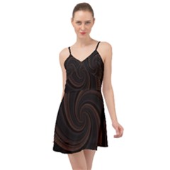 Wave Curves Abstract Art Backdrop Summer Time Chiffon Dress by Grandong