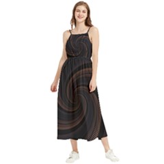 Wave Curves Abstract Art Backdrop Boho Sleeveless Summer Dress by Grandong