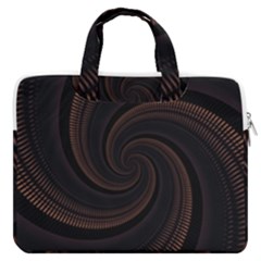 Wave Curves Abstract Art Backdrop Macbook Pro 16  Double Pocket Laptop Bag  by Grandong