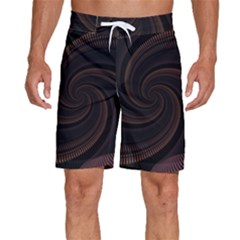 Wave Curves Abstract Art Backdrop Men s Beach Shorts by Grandong