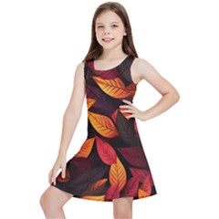 Leaves Autumn Kids  Lightweight Sleeveless Dress