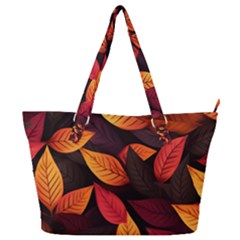 Leaves Autumn Full Print Shoulder Bag by Grandong