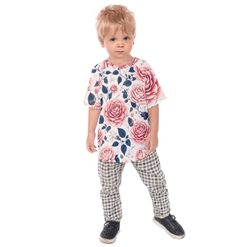 Flowers Pattern Plant Kids  Raglan Tee by Grandong