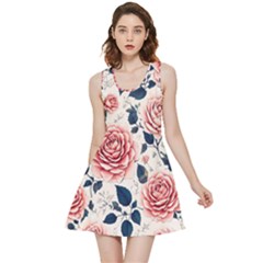 Flowers Pattern Plant Inside Out Reversible Sleeveless Dress by Grandong