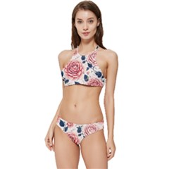 Flowers Pattern Plant Banded Triangle Bikini Set by Grandong