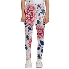 Flowers Pattern Plant Kids  Skirted Pants