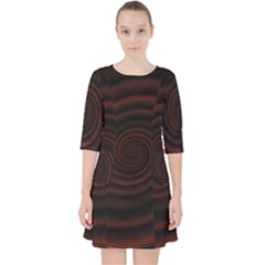 Abstract Art Backdrop Background Quarter Sleeve Pocket Dress by Grandong