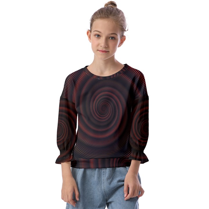 Abstract Art Backdrop Background Kids  Cuff Sleeve Top