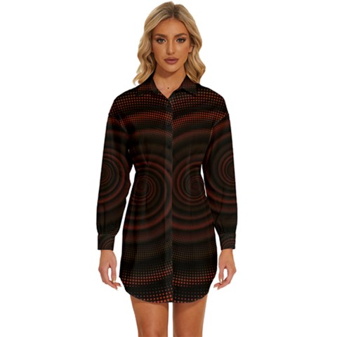 Abstract Art Backdrop Background Womens Long Sleeve Shirt Dress by Grandong