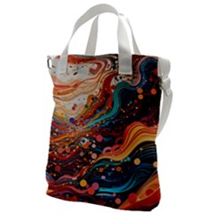 Pattern Abstract Canvas Messenger Bag by Grandong