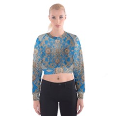 Flower Mandala Pattern Cropped Sweatshirt