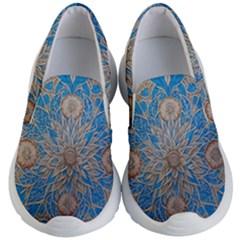 Flower Mandala Pattern Kids Lightweight Slip Ons by Grandong