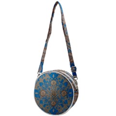 Flower Mandala Pattern Crossbody Circle Bag by Grandong