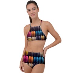 Macaroon Sweet Treat Halter Tankini Set by Grandong