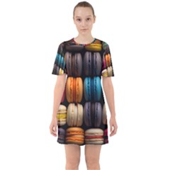 Macaroon Sweet Treat Sixties Short Sleeve Mini Dress by Grandong