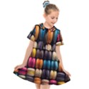 Macaroon Sweet Treat Kids  Short Sleeve Shirt Dress View1