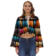 Macaroon Sweet Treat Boho Long Bell Sleeve Top by Grandong