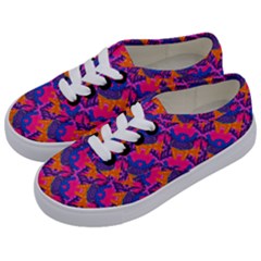 Purple Design Scrapbooking Blue Kids  Classic Low Top Sneakers by Grandong