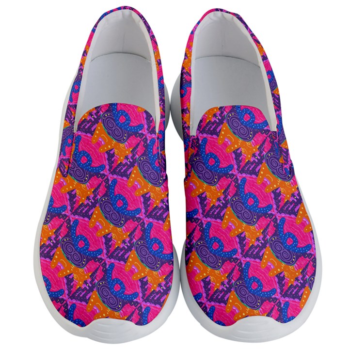 Purple Design Scrapbooking Blue Men s Lightweight Slip Ons