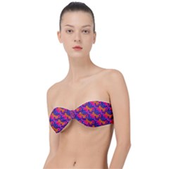 Purple Design Scrapbooking Blue Classic Bandeau Bikini Top  by Grandong