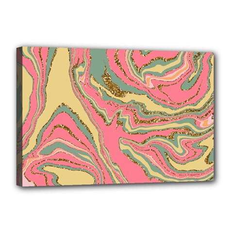 Pattern Glitter Pastel Layer Canvas 18  X 12  (stretched) by Grandong