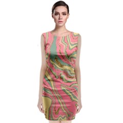 Pattern Glitter Pastel Layer Sleeveless Velvet Midi Dress by Grandong