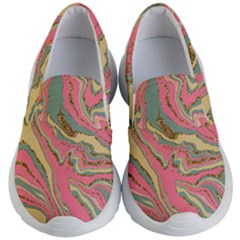 Pattern Glitter Pastel Layer Kids Lightweight Slip Ons by Grandong