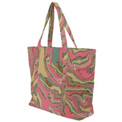 Pattern Glitter Pastel Layer Zip Up Canvas Bag by Grandong