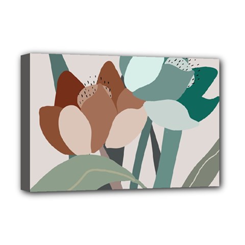 Flowers Plants Leaves Foliage Deluxe Canvas 18  X 12  (stretched) by pakminggu