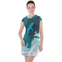 Ocean Turtle Shark Sea Life Sea Drawstring Hooded Dress View1