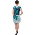 Ocean Turtle Shark Sea Life Sea Drawstring Hooded Dress View2