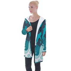 Ocean Turtle Shark Sea Life Sea Longline Hooded Cardigan by pakminggu