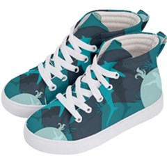 Ocean Turtle Shark Sea Life Sea Kids  Hi-top Skate Sneakers by pakminggu