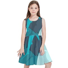 Ocean Turtle Shark Sea Life Sea Kids  Skater Dress by pakminggu