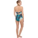 Ocean Turtle Shark Sea Life Sea Scallop Top Cut Out Swimsuit View2