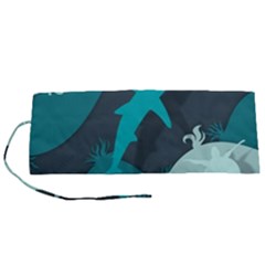 Ocean Turtle Shark Sea Life Sea Roll Up Canvas Pencil Holder (s) by pakminggu