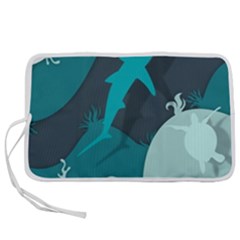 Ocean Turtle Shark Sea Life Sea Pen Storage Case (l) by pakminggu