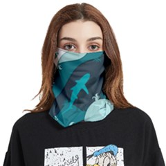 Ocean Turtle Shark Sea Life Sea Face Covering Bandana (two Sides) by pakminggu