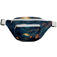 Forest River Night Evening Moon Fanny Pack by pakminggu